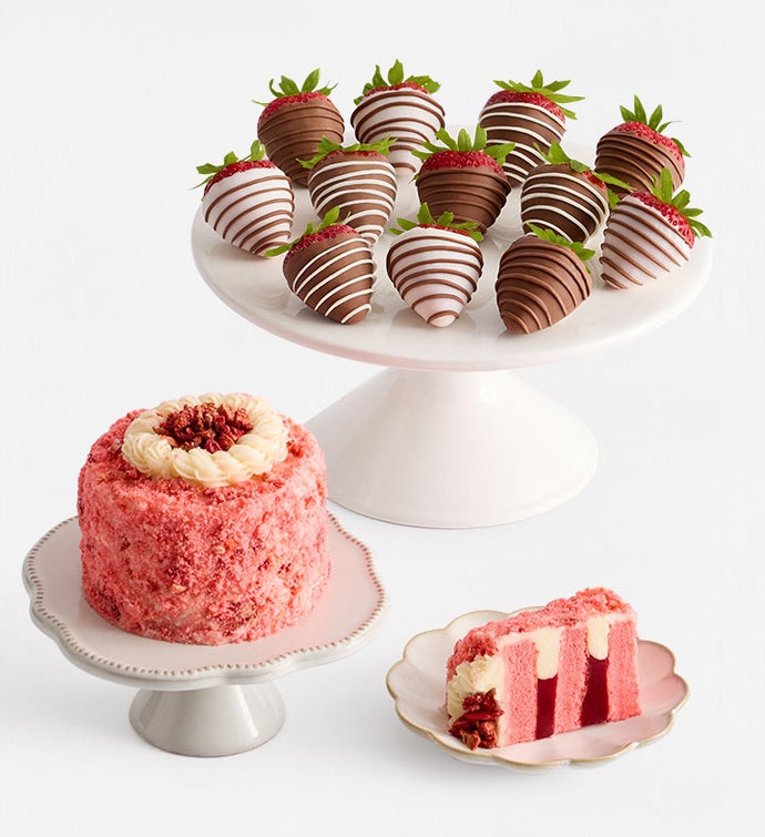 Strawberry Shortcake with Gourmet Drizzled Strawberries