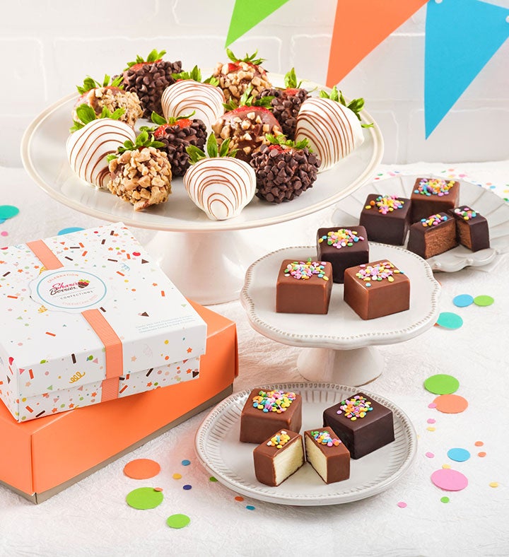 Celebration Cheesecake Bites™ with Fancy Strawberries